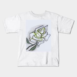 Stunning White Rose Kids T-Shirt